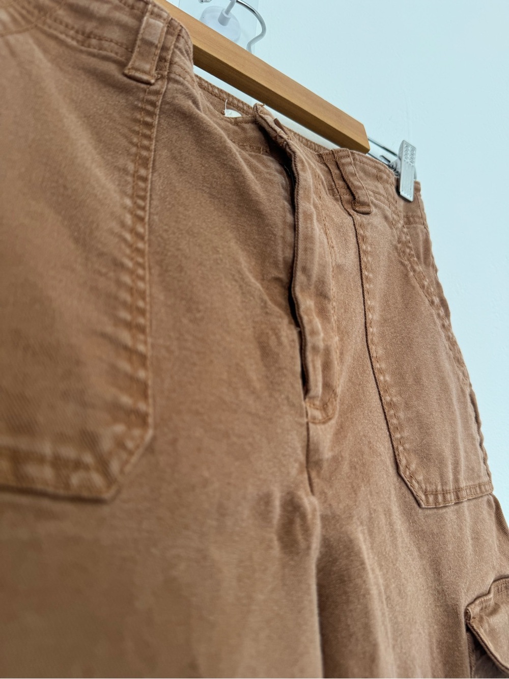 Z Supply Noah Cargo Pant Stretch Cotton Twill Lyocell Chestnut Brown - Picture 6 of 14